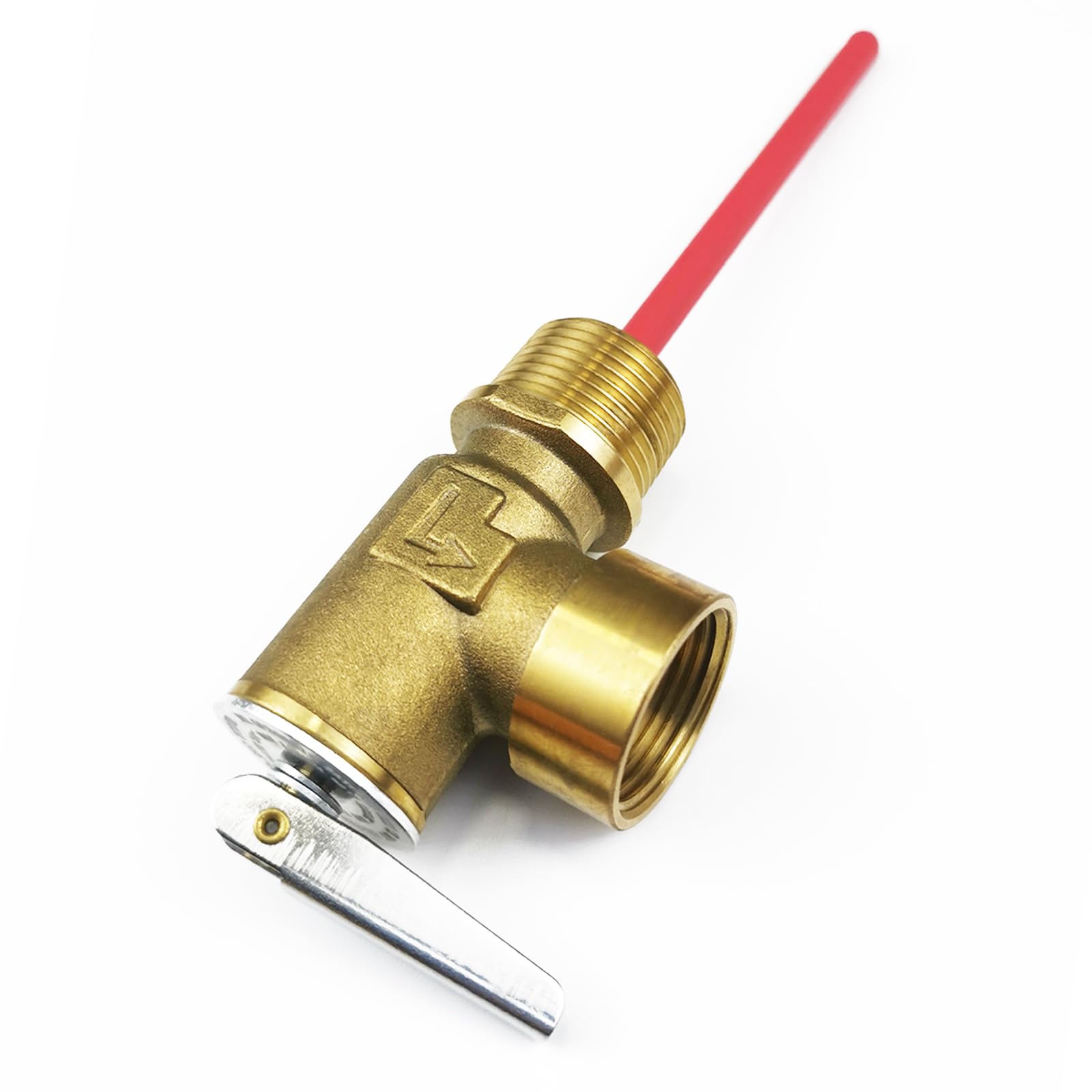 Photo 1 of LECLOC RV Water Heater Relief Valve, 210°F 150 psi Temperature & Pressure Relief Valve, Thickened Brass Body with Extended Probe 200,000 BTU/h, Hot Water Tanks Pressure Release Valve, 3/4" NPT Thread