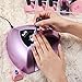 MelodySusie Safe&High-Efficient LED UV Nail Lamp with 3 Timers&Smart Sensor, P-PLUS24T Nail Dryer Cures All Soft&Hard Gels,Especially Rhinestone Glue,Solid Nail Glue Gel&Liner Gel Polish,Grey