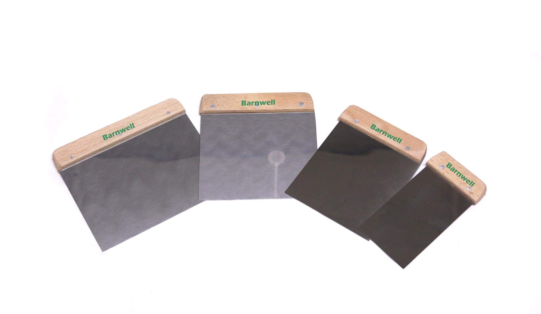 Barnwell 4pc Continental Scraper Filling Putty Knife Set 50mm 80mm 100mm 120mm