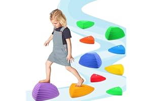 Gentle Monster Stepping Stones for Kids, Set of 6/8/11 PCS for Balance with Non-Slip Bottom - Exercise Coordination and Stability（11 PCS Classic）