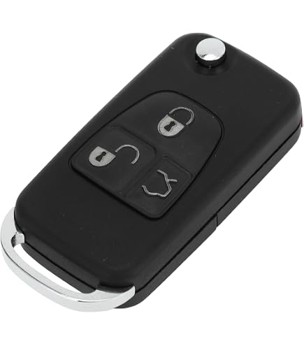 Canon R 5 C RFC 3-Tasten Flip Key Case Für Citroën C5 2008-2014 – Schwarzes Schlüsselgehäuse Mit Batterie Remotefobcentre Schlüssel