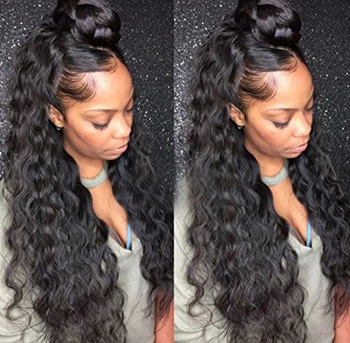 Full Lace Human Hair Wigs for Women 150% Density Brazilian Remy Human Hair Wigs for Updo and High Ponytail Body Wave Human Hair Wig Wavy Curly Full Lace Wigs Human Hair 16 Inch Human Hair Wigs