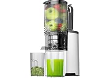 Cold Press Juicer, 400w Slow Juicer Machines with 5.4" Wide Feed Chute, Masticating Juicer with High Juice Yield for Whole Ve