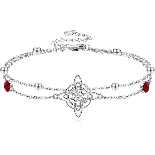 Kkjoy Bracciale Fiore Della Vita In Acciaio Inox | Ciondolo Nodo Celtico, Amuleto Geometrico Sacro Per Donne, Catena 17+5 Cm