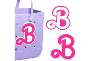 Cadeya Letter Charms for Bogg Bag, 2 Pcs Silicone Alphabet Lettering Charm for Bogg Bags Accessories, Decorative Letter Attachment for Bogg Beach Bags Tote Bag