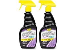 Invisible Glass 92183-2PK Hybrid Ceramic Rain Repellent and Glass Cleaner Cleans and Protects Car Windows and Windshields wit