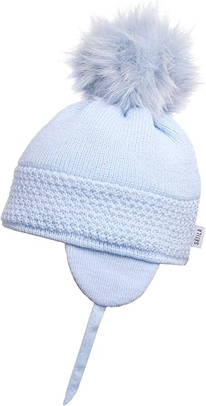 blue pom pom hat