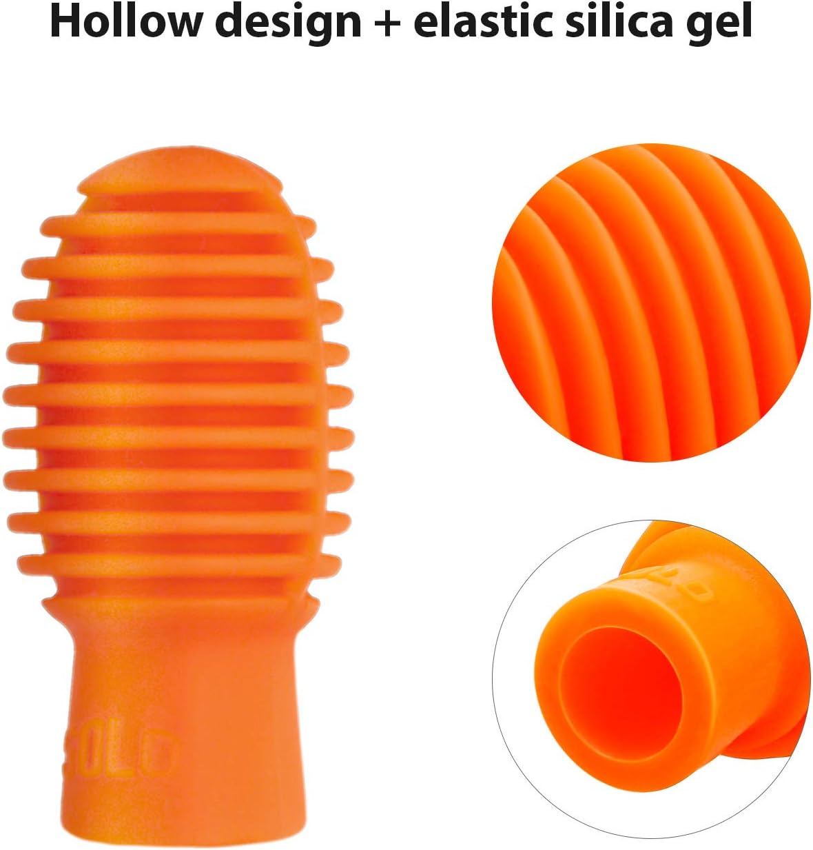 4 Pieces Drum Mute Drum Dampener Silicone Drumstick Silent Practice Tips Percussion Accessory Mute Replacement Musical Instruments Accessory (Orange) - Image 5