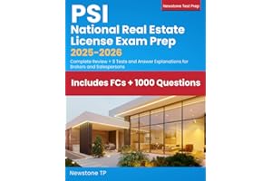 PSI National Real Estate License Exam Prep 2025-2026: Complete Review + 9 Tests and Answer Explanations for Brokers and Salespersons