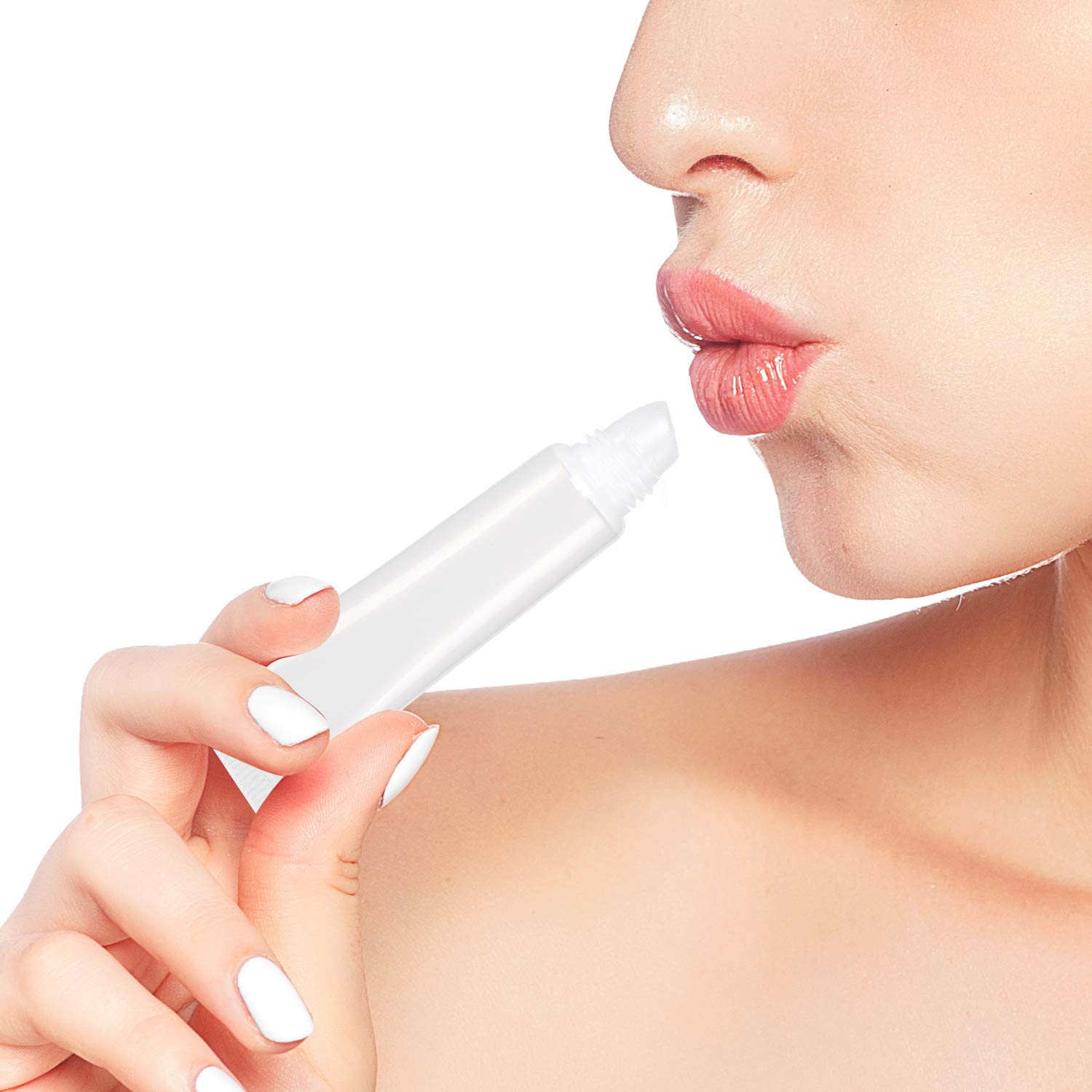 100 Pcs 10 ml Lip Gloss Balm Tubes Refillable Empty Tubes Clear Cosmetic Containers Soft Tube. (10ML) : Beauty