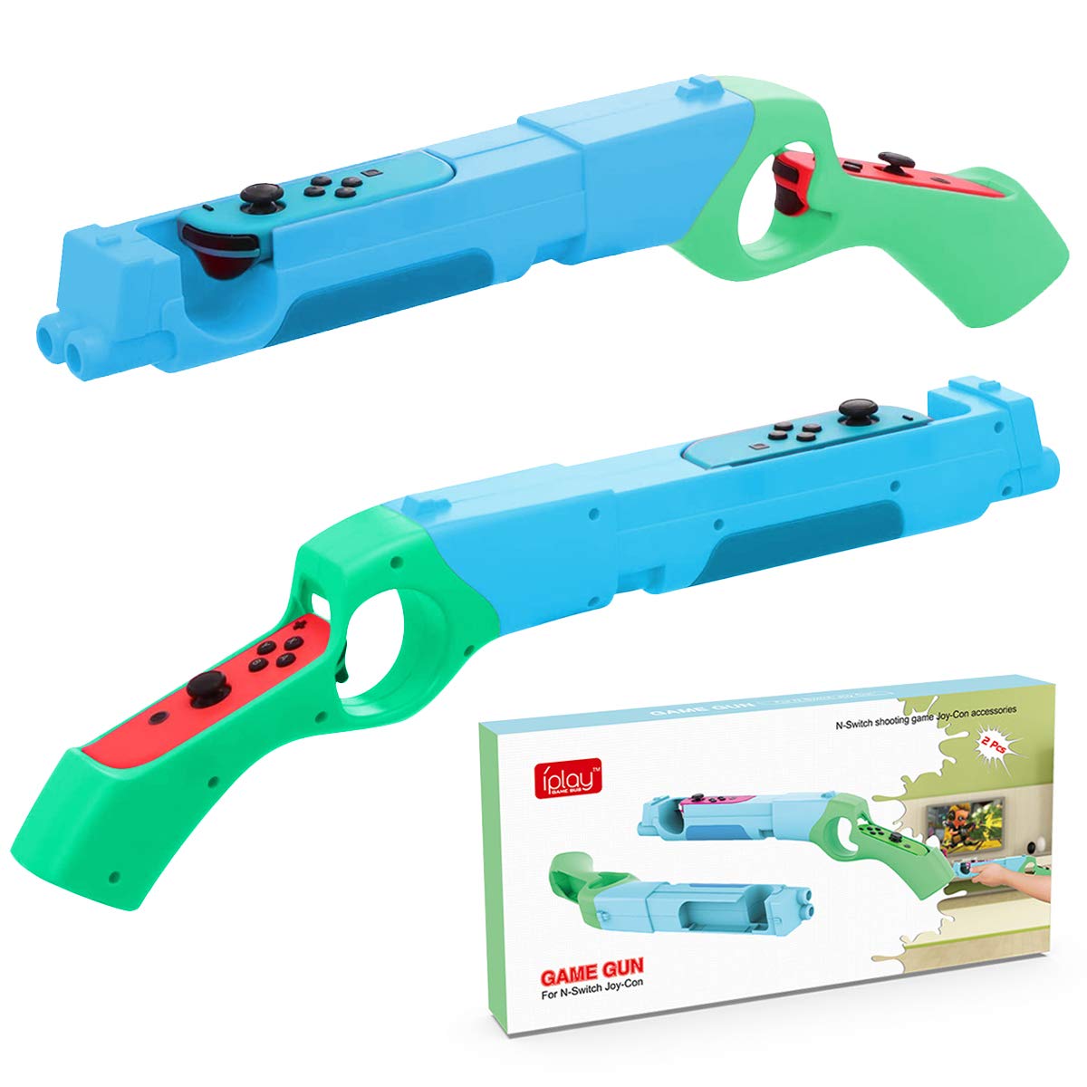 WapoRich Game Gun Compatible für Nintendo Switch, 2 Packs Shooting Game