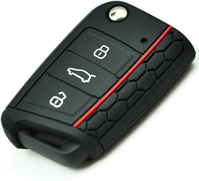 Clé Volkswagen Polo 6 Coque de protection pour clé de VW Polo 6 C Noir/finition GTI R-Line
