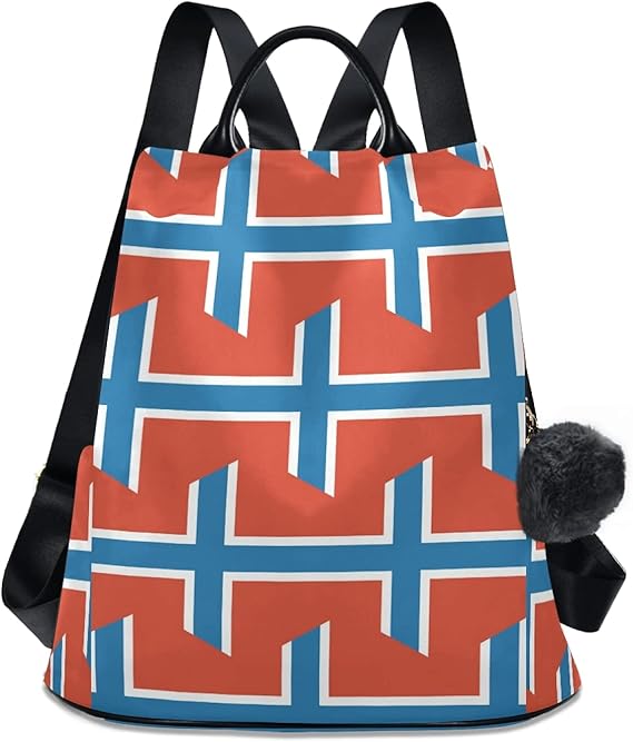 Norway Flag Travelling Backpack Casual Daypacks School Shoulder Bag for