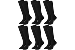 Croknit 6 Pairs Baseball Football Socks Bulk Soccer Softball High Long Tube Sock for Youth Teens Sport