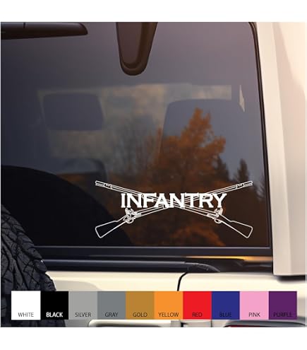 Army Car Stickers Quot;Army - Infantry Br - Crossed Rifles W Gradient ...