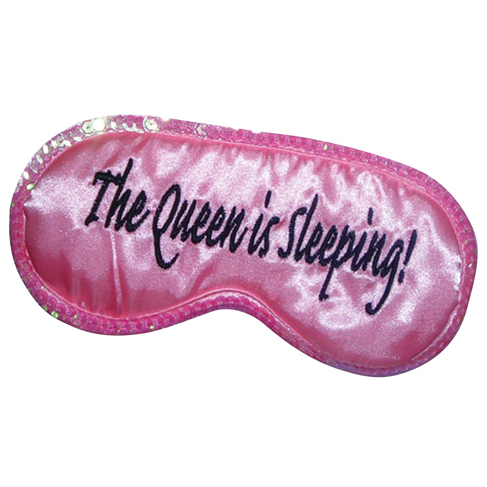 Queen is Sleeping Comfy Travel Eye Mask, Pink, One Size