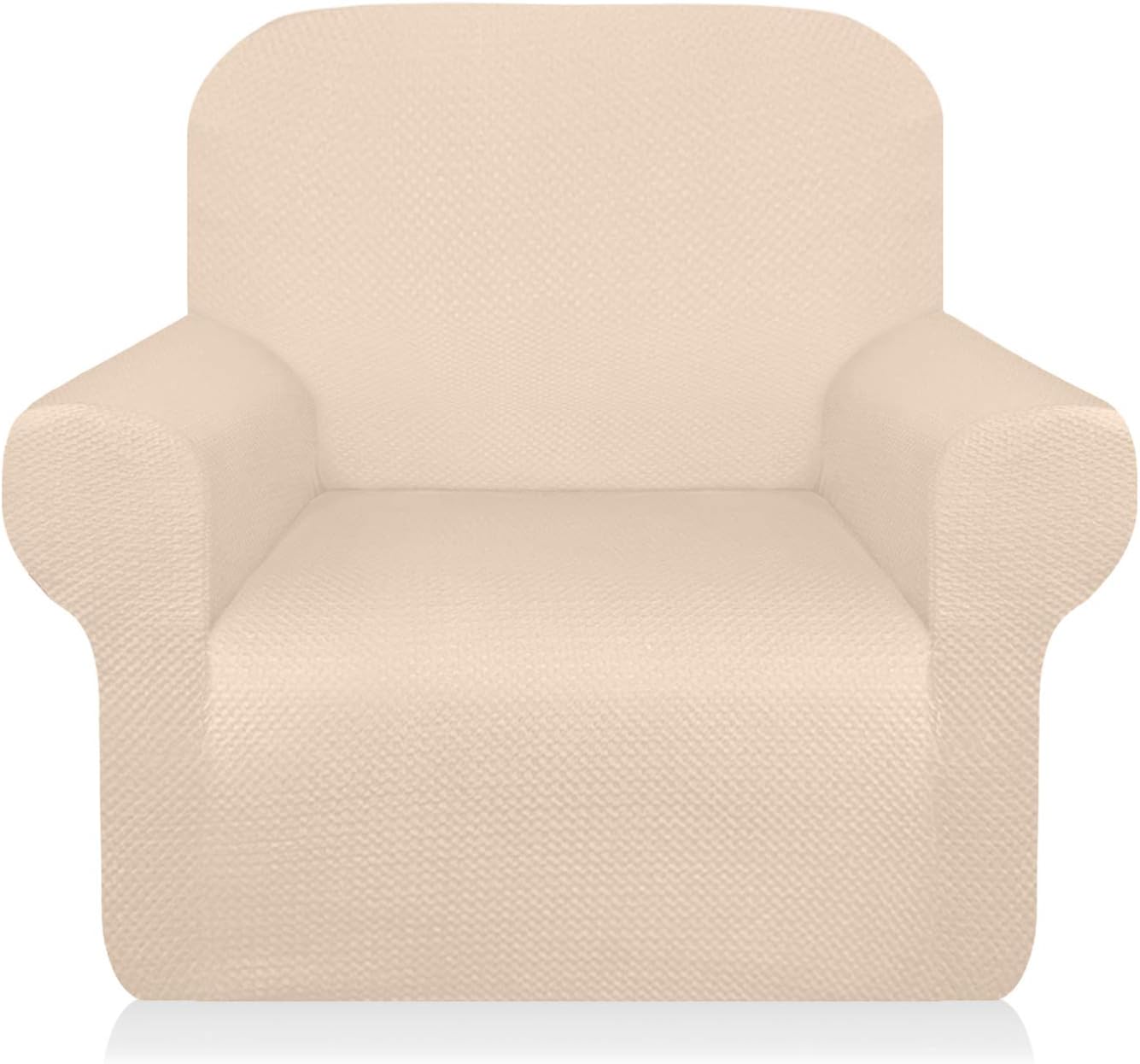Amazon Com Granbest Thick Armchair Slipcovers For Living Room Stylish Pattern Chair Covers Stretch Jacquard Sofa Slipcover For Dog Pet Anti Slip Furniture Protector Washable Small Beige Home Kitchen