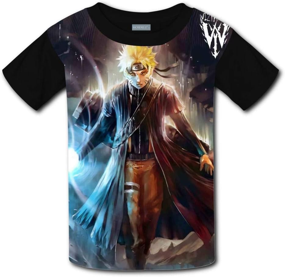 Kids/Youth T-Shirt Uzumaki Na-ruto 3D Print Crewneck Tee for Girl/Boys