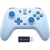GameSir Nova Lite 2.4g Wireless Controller for Windows PC, iPhone, Android, Switch & Steam Deck, Bluetooth Controller Gamepad with Hall Effect Trigger,Turbo,Rumble Vibration (Blue)
