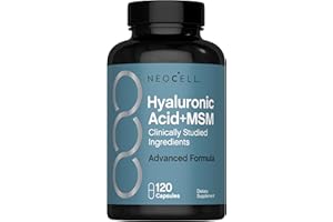 NeoCell Hyaluronic Acid with MSM 1000mg | 120 Capsules | Advanced Formula Supplement | Clinically Studied Ingredients