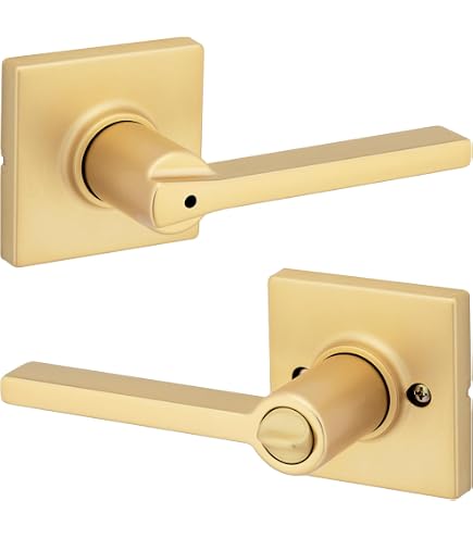 somabito BRASS HALF UNIT 真鍮 2枚セット Kwikset Halifax Interior Privacy Door Handle with Lock, Door Lever