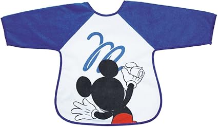 Babycalin Mickey Bavoir Tablier 2eme Age M Is For Mouse Bleu Amazon Fr Bebes Puericulture