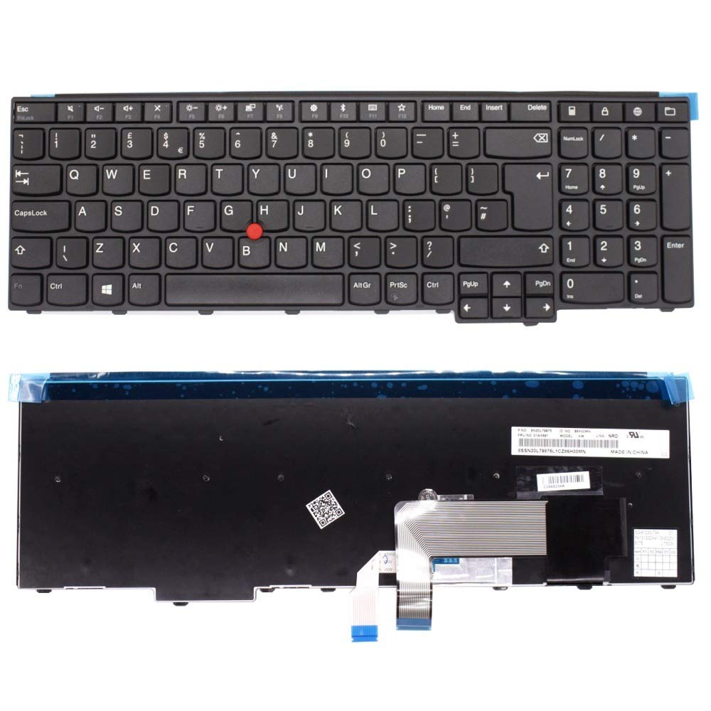 New Laptop Keyboard Replacement For Lenovo Thinkpad Edge E531 E540 L540 T540p T550 T560 P50s Non Backlit Uk Layout English Keyboard Qwerty 04y26 0c Pk130sk1a00 With Frame Mouse Pointer Uk Ship Buy Online