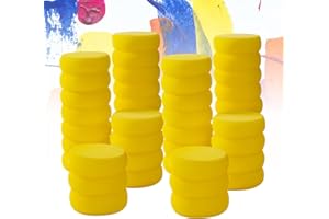 AYAYGD 50 Pack Round Painting Sponge 2.9 inch, Yellow Watercolor Synthetic Sponge, Artist Sponge for Face Painting, Painting, Crafts, Pottery, Clay, Ceramics