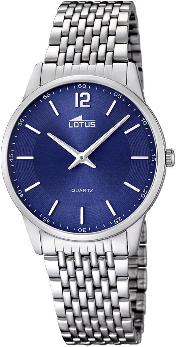 Precio Lotus - Reloj de Cuarzo para Hombre, Correa de Acero Inoxidable Color Plateado