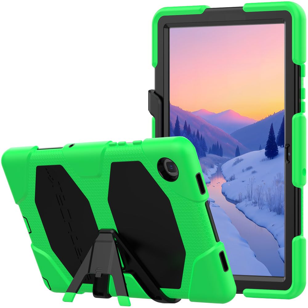 TECHGEAR G-SHOCK Case Fits Samsung Galaxy Tab A7 10.4" 2022/2020 (SM-T500, T503, T505, T509) Tough Rugged HEAVY DUTY Armour Shockproof Impact Survival Stand Case, Kids Schools Workman - GREEN