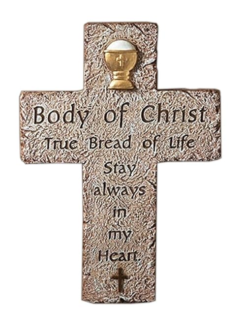 Body Of Christ First Communion Resin Wall Cross 6 Inch - 