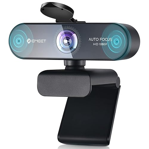EMEET HD Webcam 1080P, USB Webcam with Privacy Cover Noise