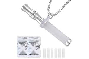 NOBELOOK Breathe Free Necklace with Filter, Anxiety & Stress Relief Breath Tool for Meditation, Mindfulness and Relaxation,Natural Stone Breathing Necklace, Portable Wellness Gift for Adults