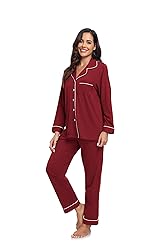 COLORFULLEAF Women's 100% Cotton Long Sleeve Pajama