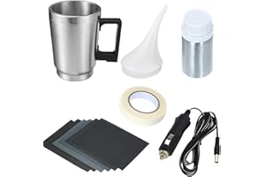 Headlight Restorer Kit, Car Headlight Restoration Kit with Atomizing Cup, Repair Fluid and Sandpaper, Lens Glass Polishing Po