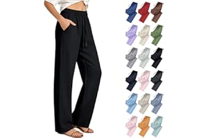 Summer Pants for Women 2026 Lightweight High Waisted Pants for Hiking Golf Quick Dry Loose Sweatpants with Pockets