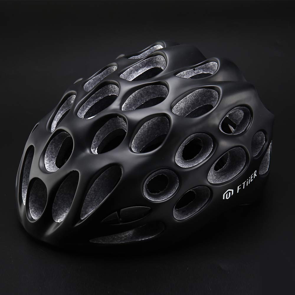Ftiier Cycling Bike Helmet for Adult Men Women Youth, Adjustable Road Cycling Helmet MTB(Black)
