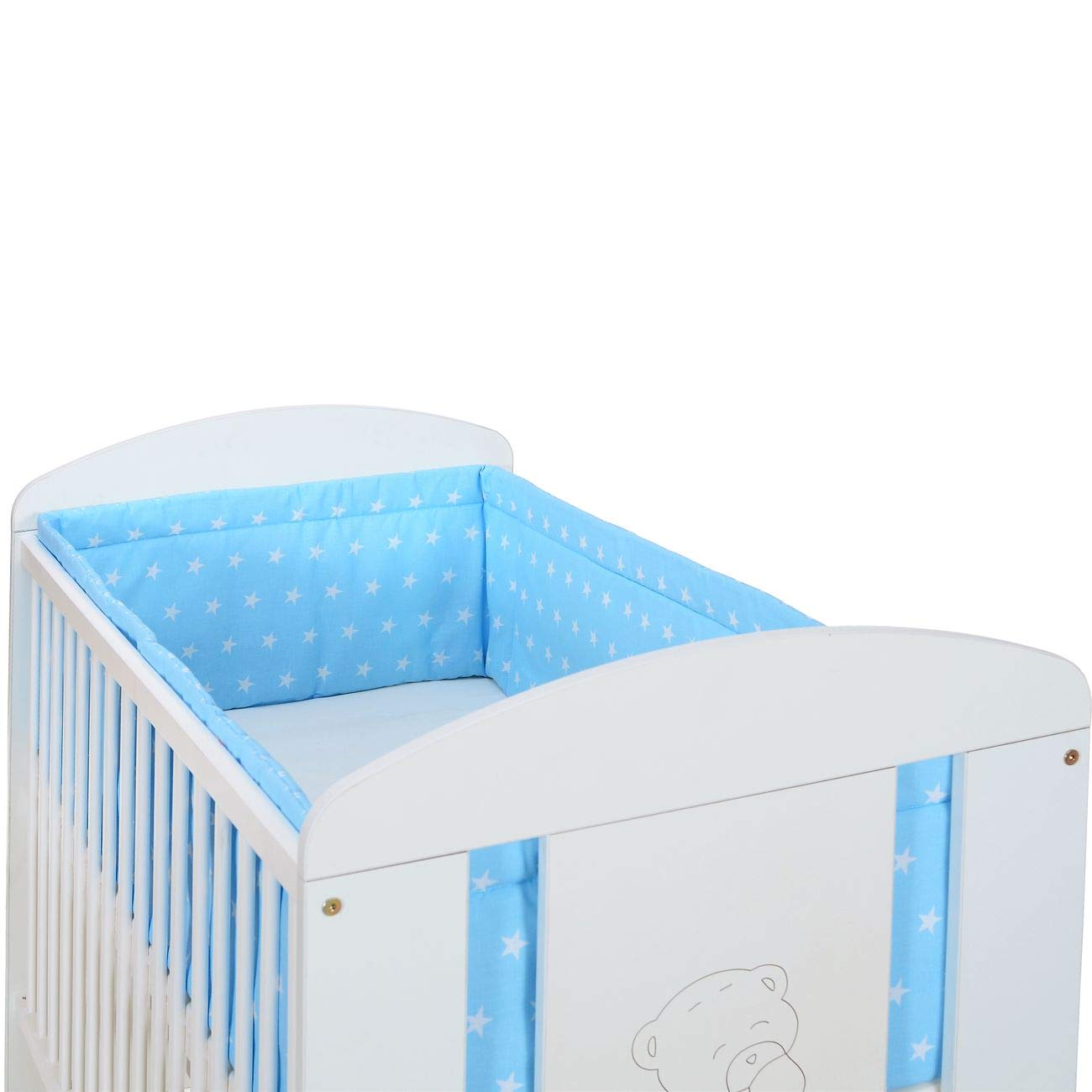 Lcp Tour De Lit Bebe I Nid Douillet En Bleu Pour Lits De Bebe Et Denfant Avec Motif Detoiles Blanc 180x30 Matelas Et Linge De Lit Literie Et Linge De Maison Lawawarenesssociety In