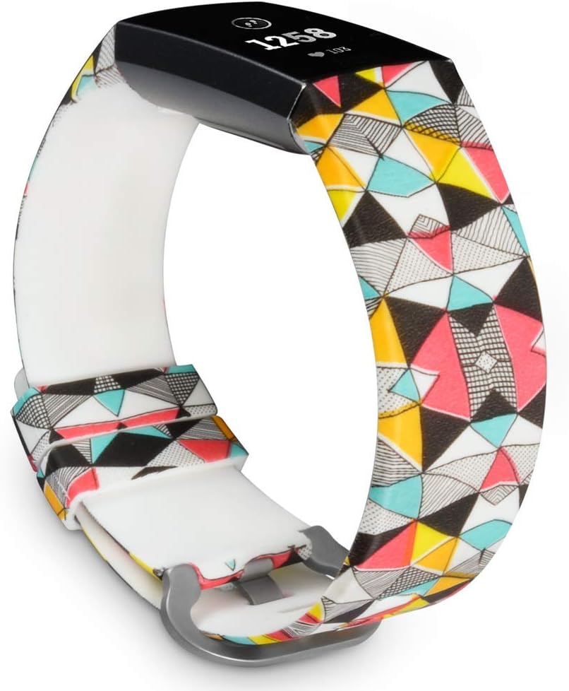 allbingo Cute Bands Compatible with Fitbit Charge 3 & Charge 3 SE, Women Men Floral Replacement Strap Accessories Wristband Small Large for Fitbit Charge 3
