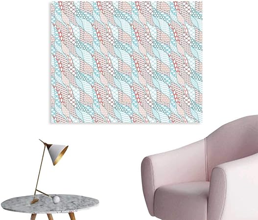 J Chief Sky Peintures murales géométriques avec Rayures et Courbes Motif  Moderne Abstrait Horizontal Impression sur Toile pour décoration Murale  32"x24"(80cm x 60cm) Coloris 05: Amazon.fr: Cuisine & Maison