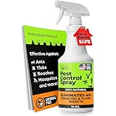 Nature's Dome Eco-Friendly Lab Tested – 16 oz – Pest Control - Insect, Spider, Fly, Flea, Ticks, Ant Spray Safe for Pets and Kids 100% Natural – Fast-Acting, for Indoor & Outdoor Use