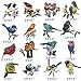 16 Pcs Iron On Cute Embroidery Bird Patches Embroidered Motif Applique Glitter Embroidery Decoration DIY Sew on Patch for Jeans, Clothing (16 Pcs)