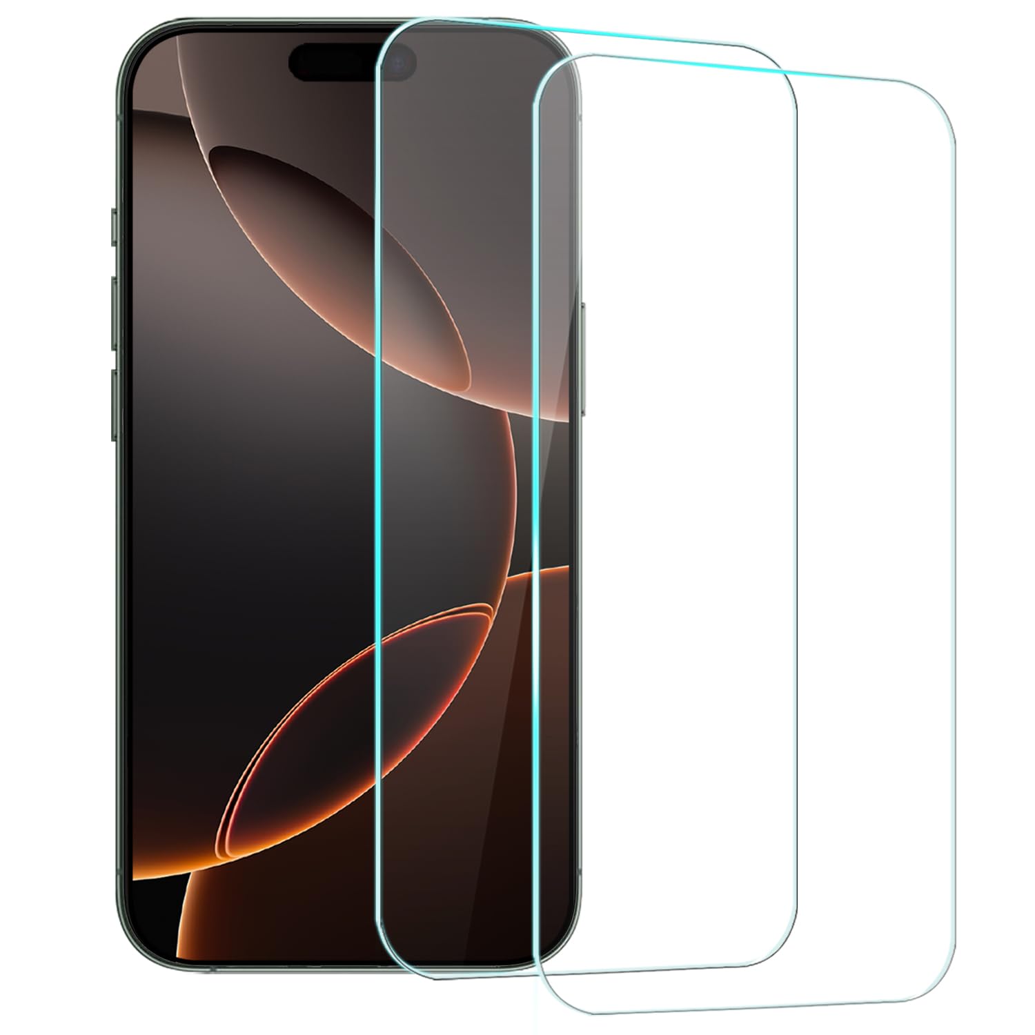 Photo 1 of TENOC Screen Protector for iPhone 16 Pro Max, 2 Pack Clear 9H Tempered Glass Film Cover Sensor Protection Case Friendly for 6.9 inch