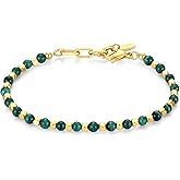 GAVU Men’s Stainless Steel Cubic Beaded Bracelet, Crystal Bracelet for Men