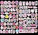 Laptop Sticker Pack(105-pcs),Sanmatic Pink Cute Stickers for Laptop Water Bottle Phone Bicycle Luggage Guitar Scrapbooking Planners Sticker Bomb Vinyl Decals Patches High Definition (Pink)