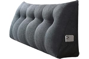 WANKEI Triangular Headboard Pillow,Large Wedge Pillow Decorative Body Throw Pillows Bed Backrest Reading Bolster Lumbar Cushi