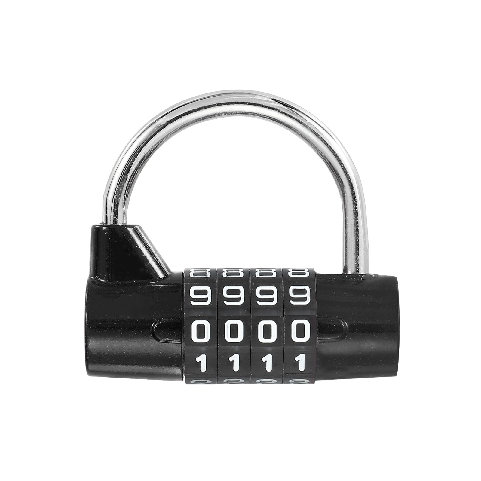 PATIKIL Combination Padlock, 4 Digit Gym Locker Lock Zinc Alloy Password Safety Padlock Keyless for Sports Locker Fence Toolbox Case Drawer, Black
