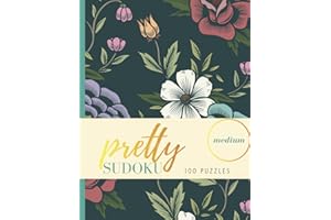 Pretty Sudoku - Medium - 100 Puzzles: Puzzle Book for Adults - Large Print - Floral & Green - Sudoku Brain Teaser Gift for Women (Large Print Sudoku)