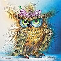 callm Cat 5D Diamond Painting, DIY Cross Stitch Kit Animals Diamond Embroidery Painting Drill Arts Craft Supply for Home Wall Decor (Owl)