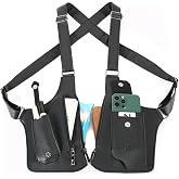 Double Shoulder Armpit Bag for Men, Anti-Theft Underarm Holster bags | PU Leather Design, Double Strap Support, Hidden Strap, Adjustable Strap, Phone Wallet Multi-Pocket for Travel &amp; Daily